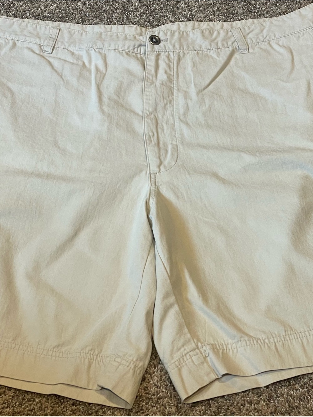 Pronto Uomo Light Cream/Tan Flat Front Cargo Men's Shorts